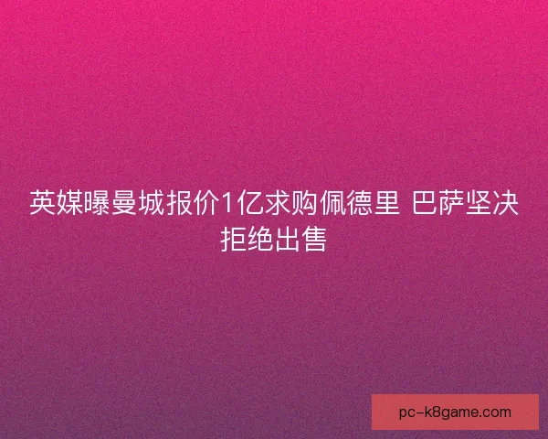 英媒曝曼城报价1亿求购佩德里 巴萨坚决拒绝出售